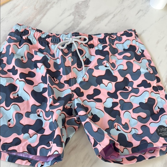 Vibrant Camouflage Swim Trunks - Picture 1 of 5